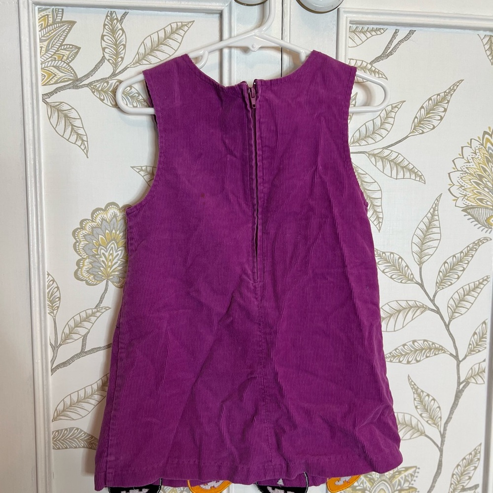 Vintage Corduroy Purple Halloween Ghost Dress for Kids - Picture 5 of 6